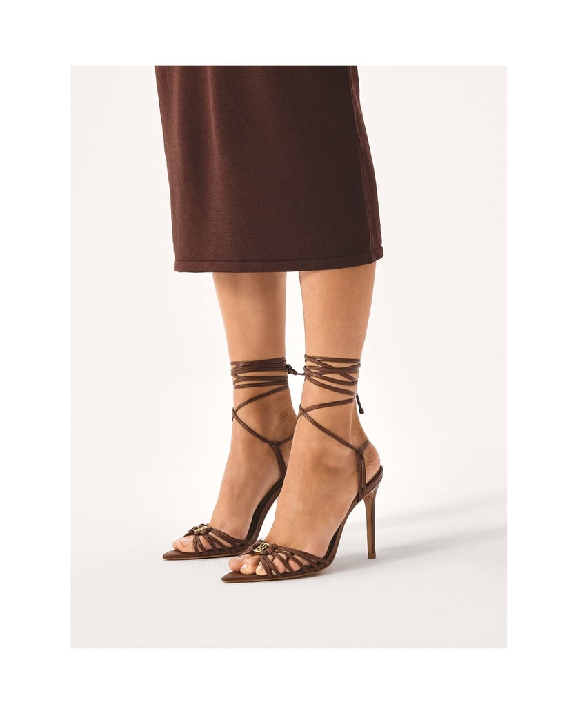Kazar-Braune-Sandalen-zum-Schnüren-mit-spitzen-Zehen-braun