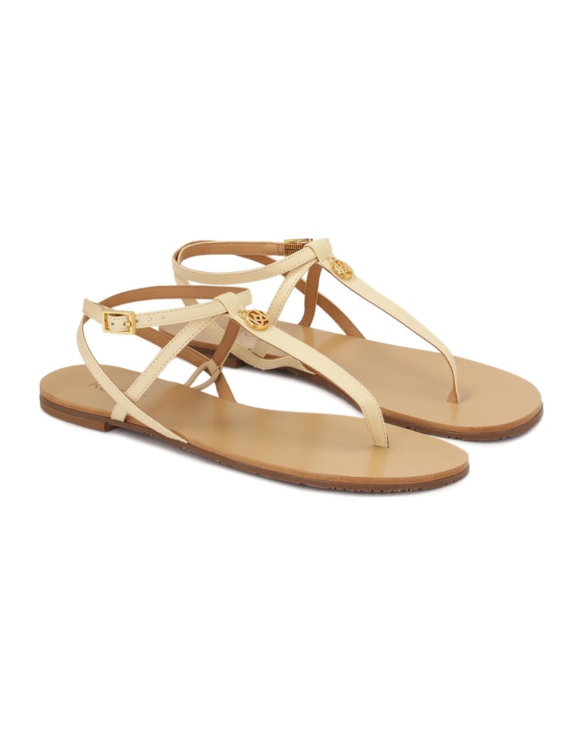 Kazar-Flache-Sandalen-aus-Leder-weiss