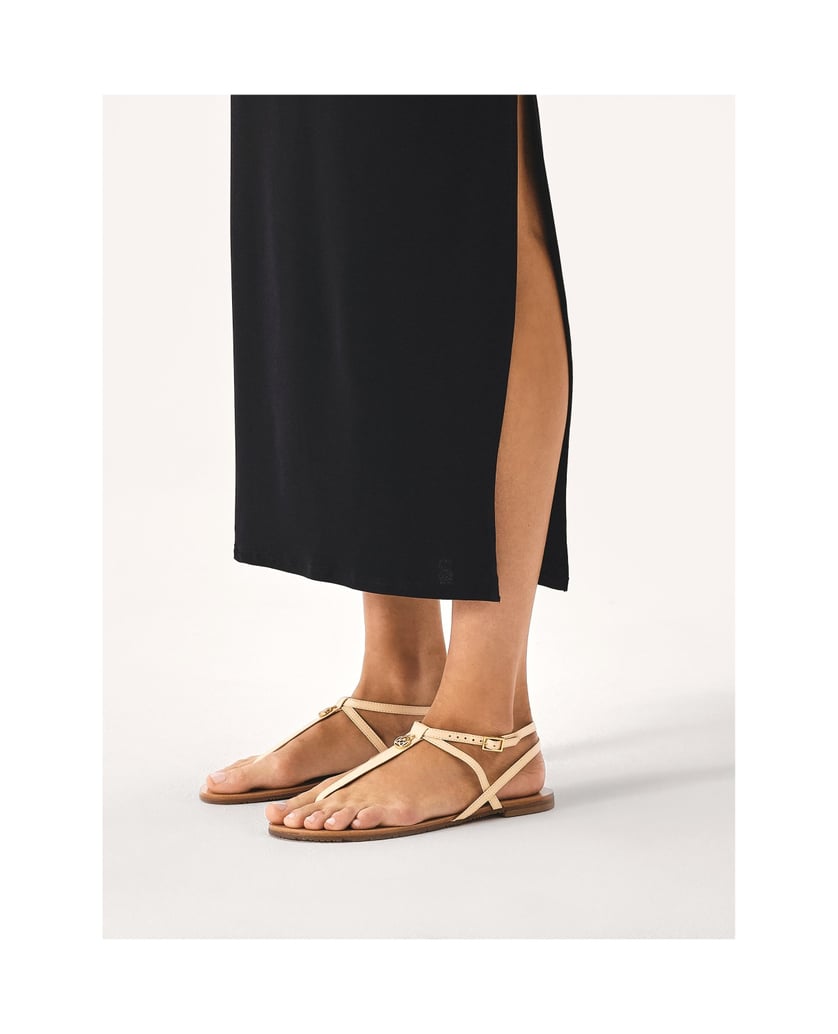 Kazar-Flache-Sandalen-aus-Leder-weiss