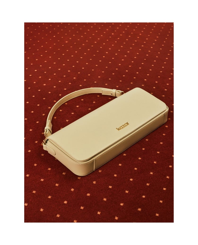 Kazar-Leichte-längliche-Handtasche-mit-zwei-Trägern-weiss