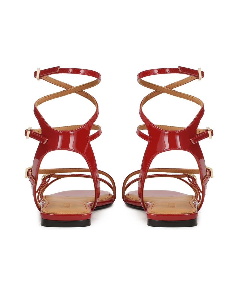 Kazar-Rote-Sandalen-mit-feinen-Riemchen-rot