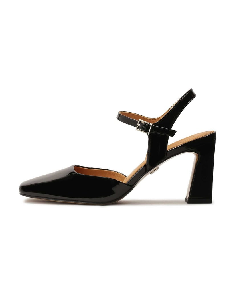 Kazar-Halboffene-Pumps-aus-Lackleder-schwarz