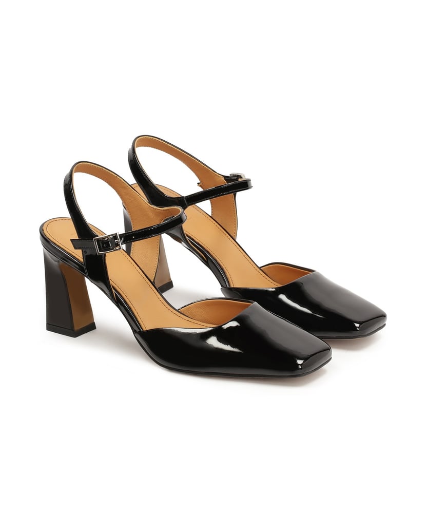 Kazar-Halboffene-Pumps-aus-Lackleder-schwarz