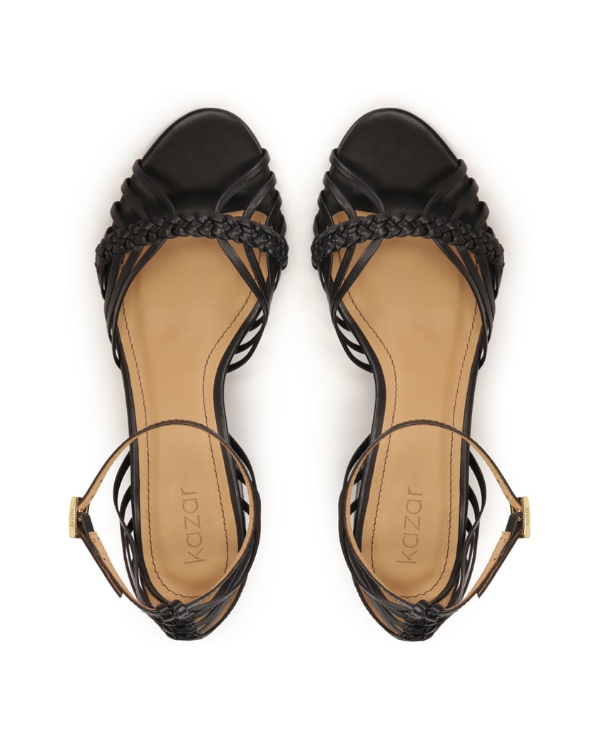 Kazar-Ledersandalen-mit-feinen-dünnen-Riemen-schwarz