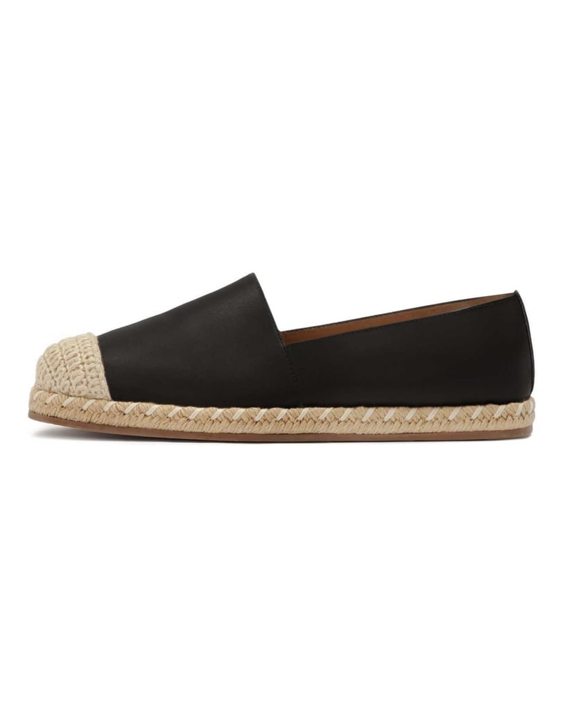 Kazar-Espadrilles-aus-schwarzem-Leder-schwarz