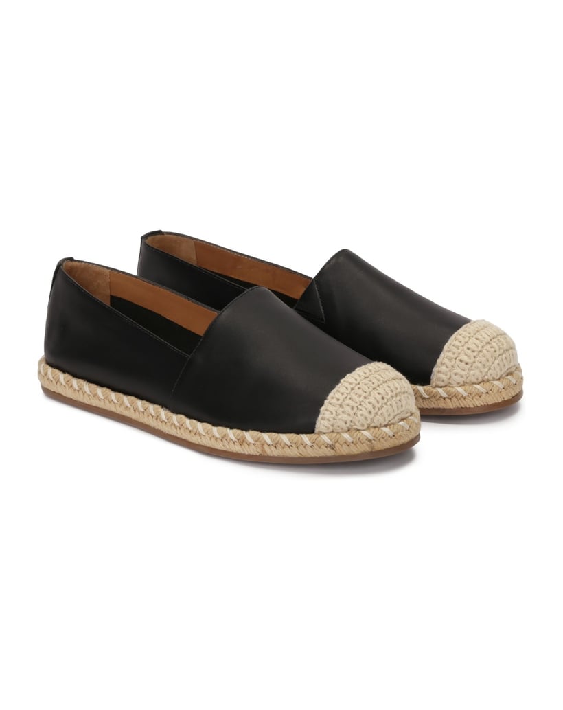 Kazar-Espadrilles-aus-schwarzem-Leder-schwarz