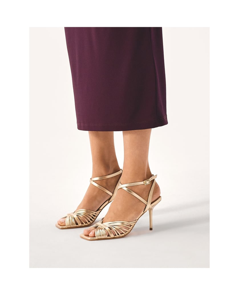 Kazar-Goldene-Sandalen-mit-feinen-Riemchen-gold