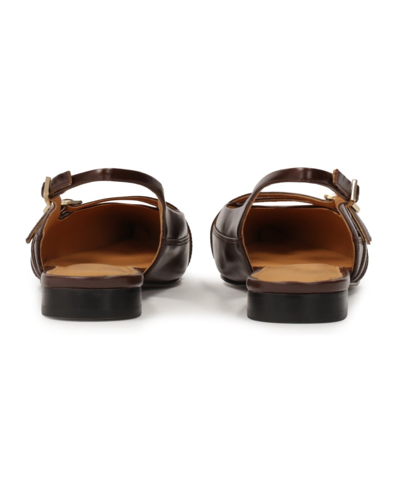 Kazar-Slingback-Pumps-auf-flacher-Sohle-braun