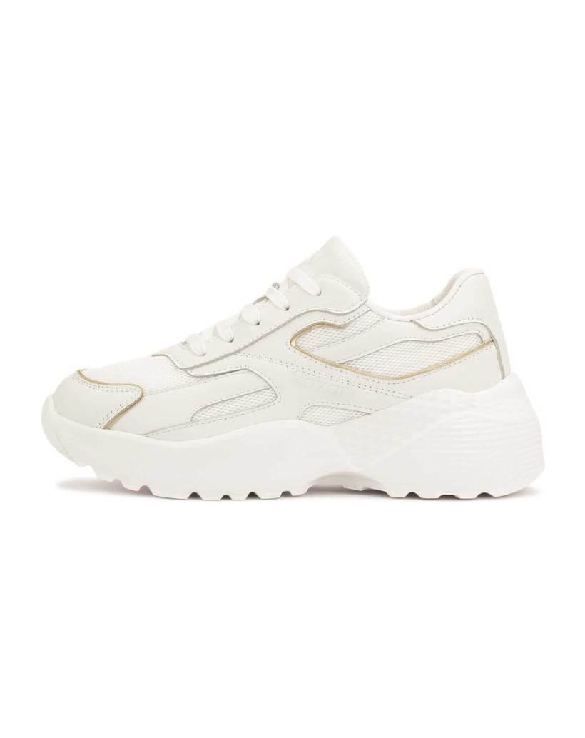 Kazar-Weiße-Turnschuhe-mit-Goldverzierung-weiss