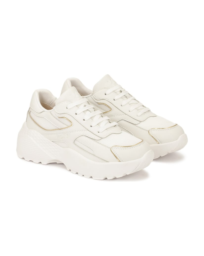 Kazar-Weiße-Turnschuhe-mit-Goldverzierung-weiss