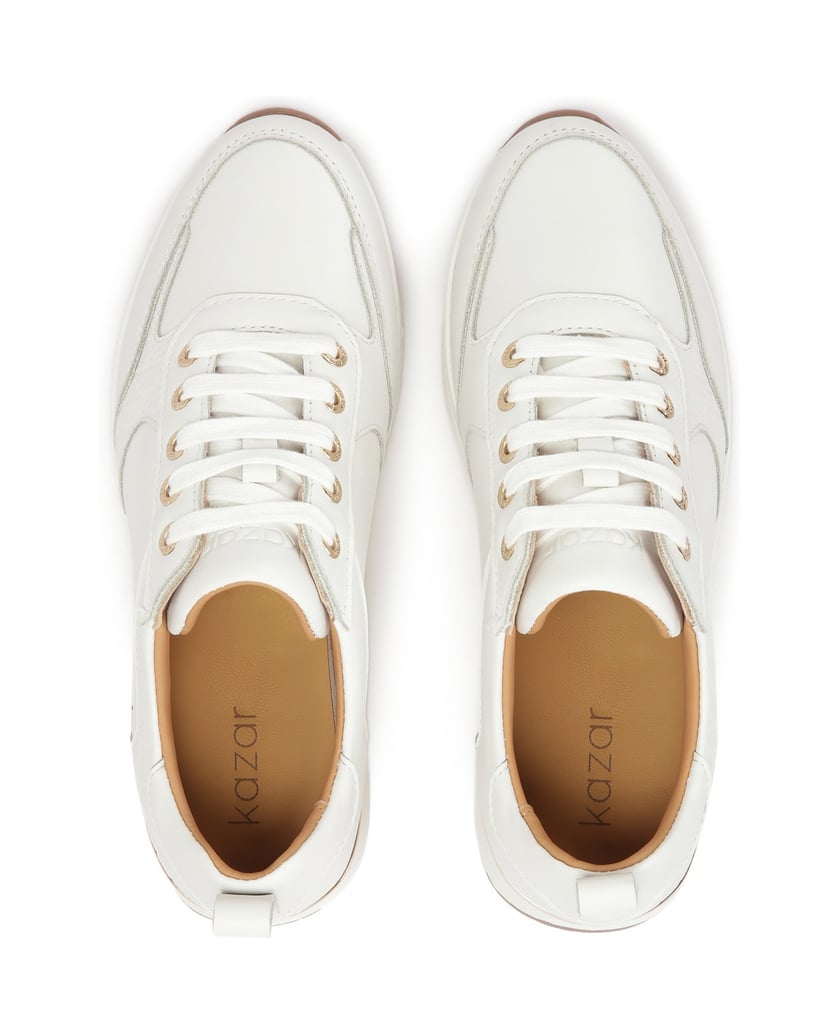 Kazar-Weiße-Turnschuhe-mit-KAZAR-Monogrammen-weiss