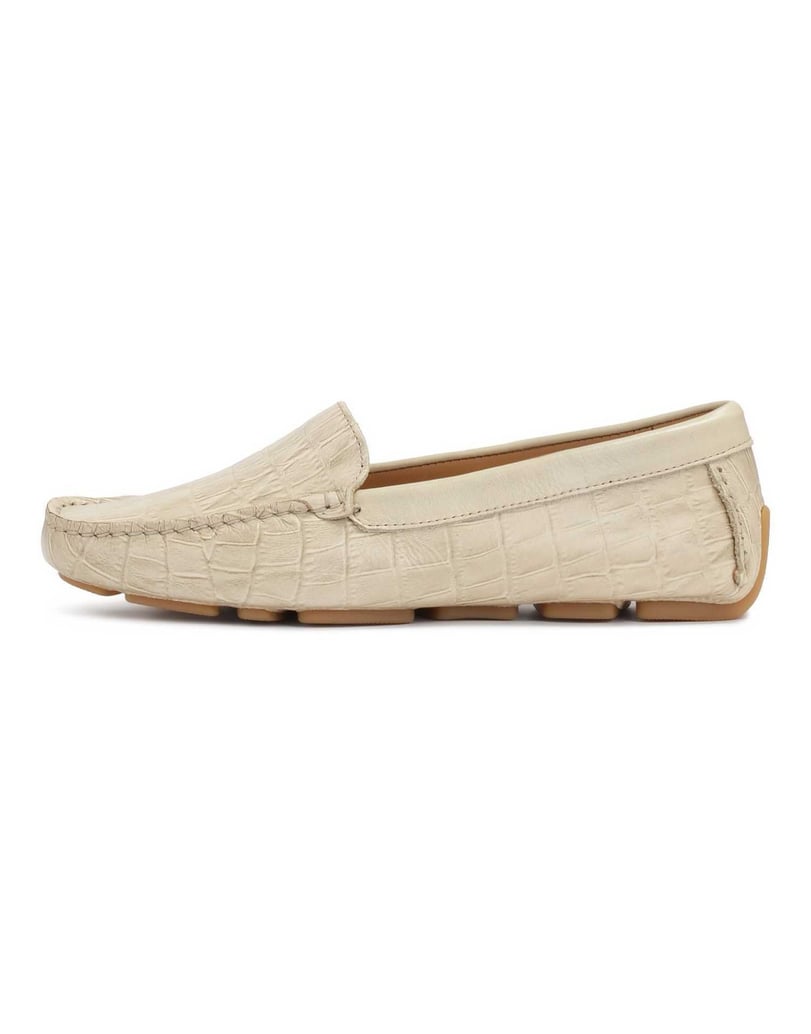 Kazar-Mokassins-aus-geprägtem-Leder-in-Beige-beige