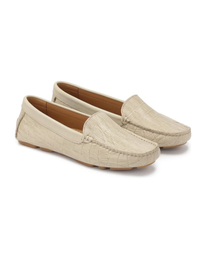 Kazar-Mokassins-aus-geprägtem-Leder-in-Beige-beige
