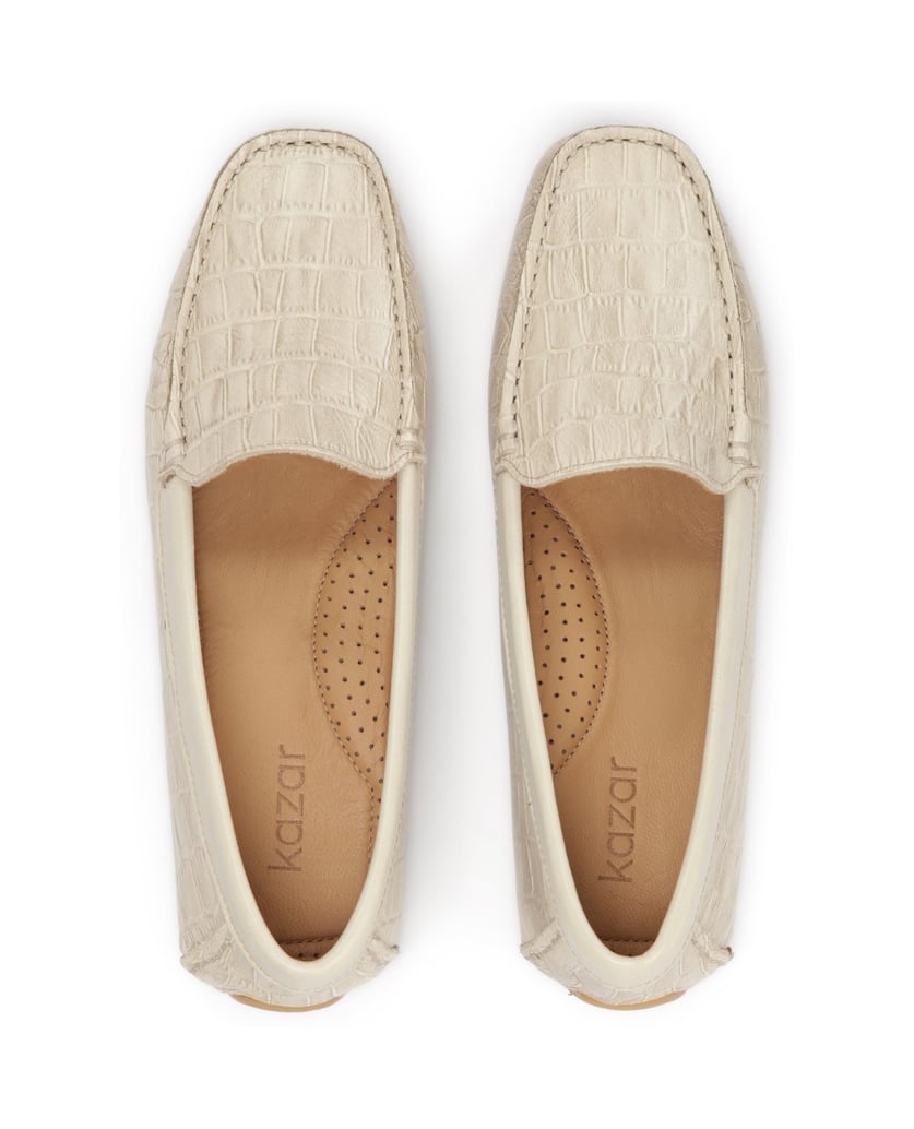 Kazar-Mokassins-aus-geprägtem-Leder-in-Beige-beige