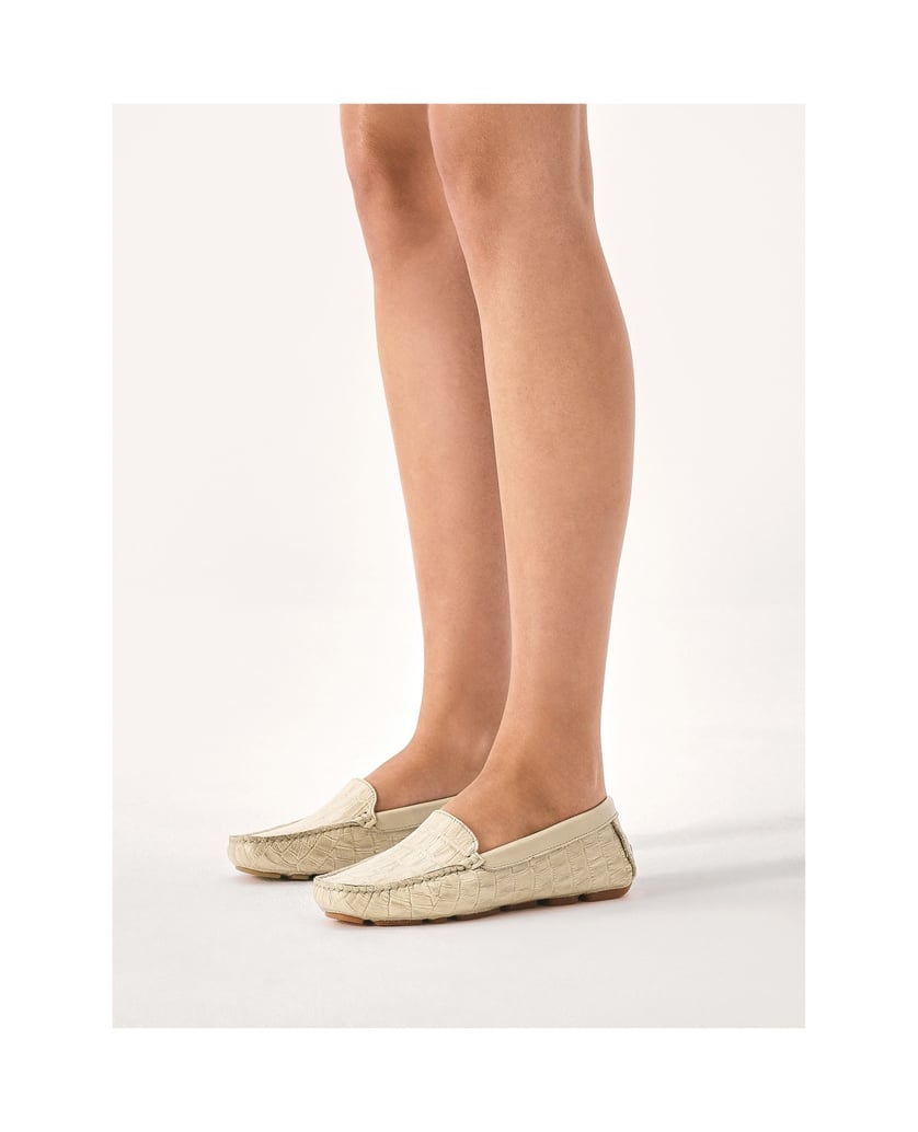 Kazar-Mokassins-aus-geprägtem-Leder-in-Beige-beige