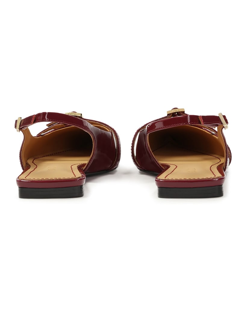 Kazar-Flache-burgunderfarbene-Lackleder-Pumps-rot