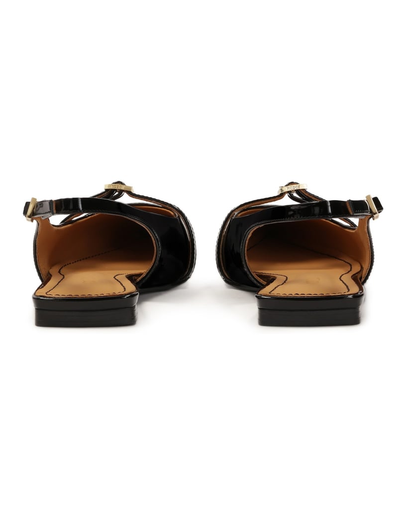 Kazar-Flache-Slingback-Pumps-aus-Lackleder-schwarz