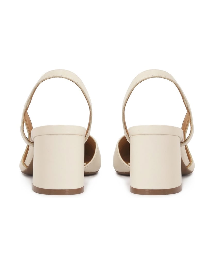 Kazar-Cremefarbene-Pumps-mit-ausgeschnittenem-Schaft-weiss