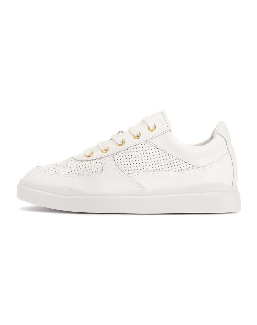 Kazar-Perforierte-Turnschuhe-aus-weißem-Leder-weiss