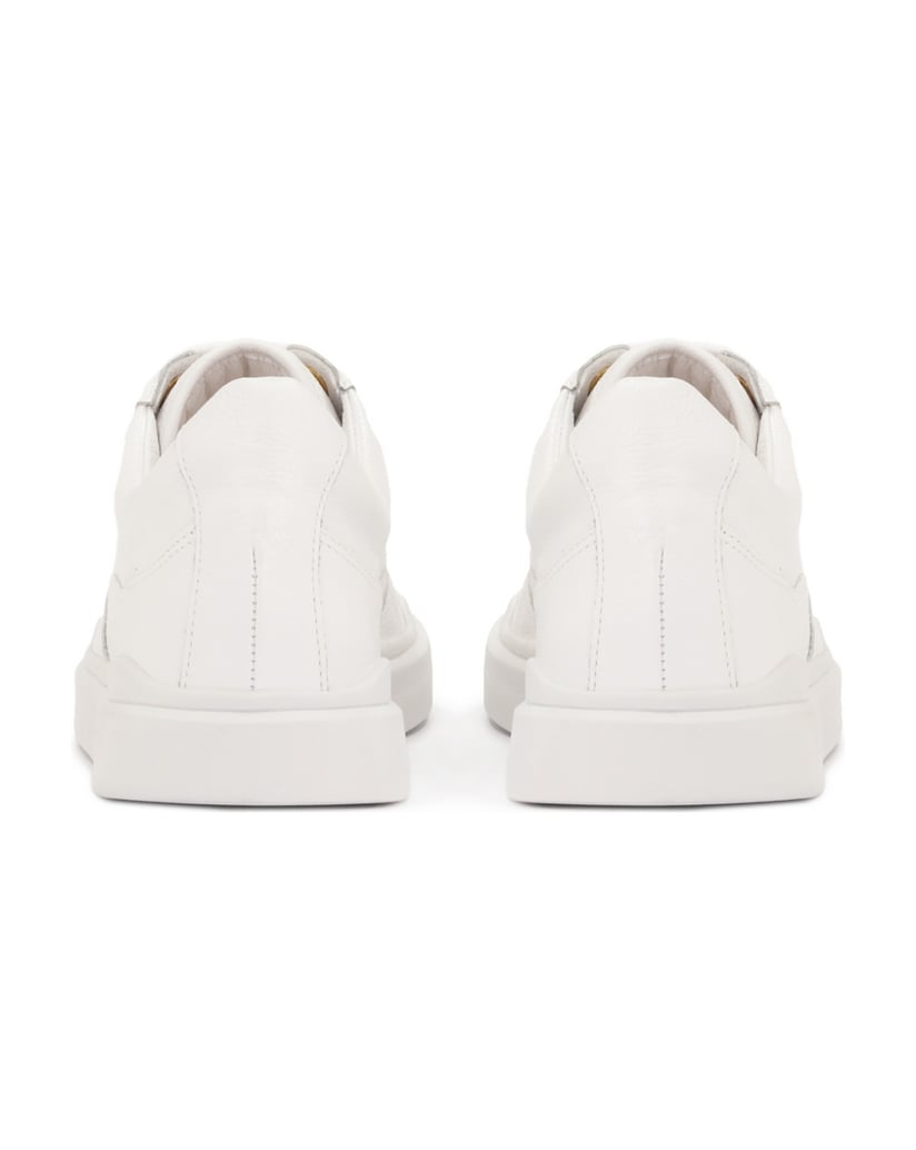 Kazar-Perforierte-Turnschuhe-aus-weißem-Leder-weiss