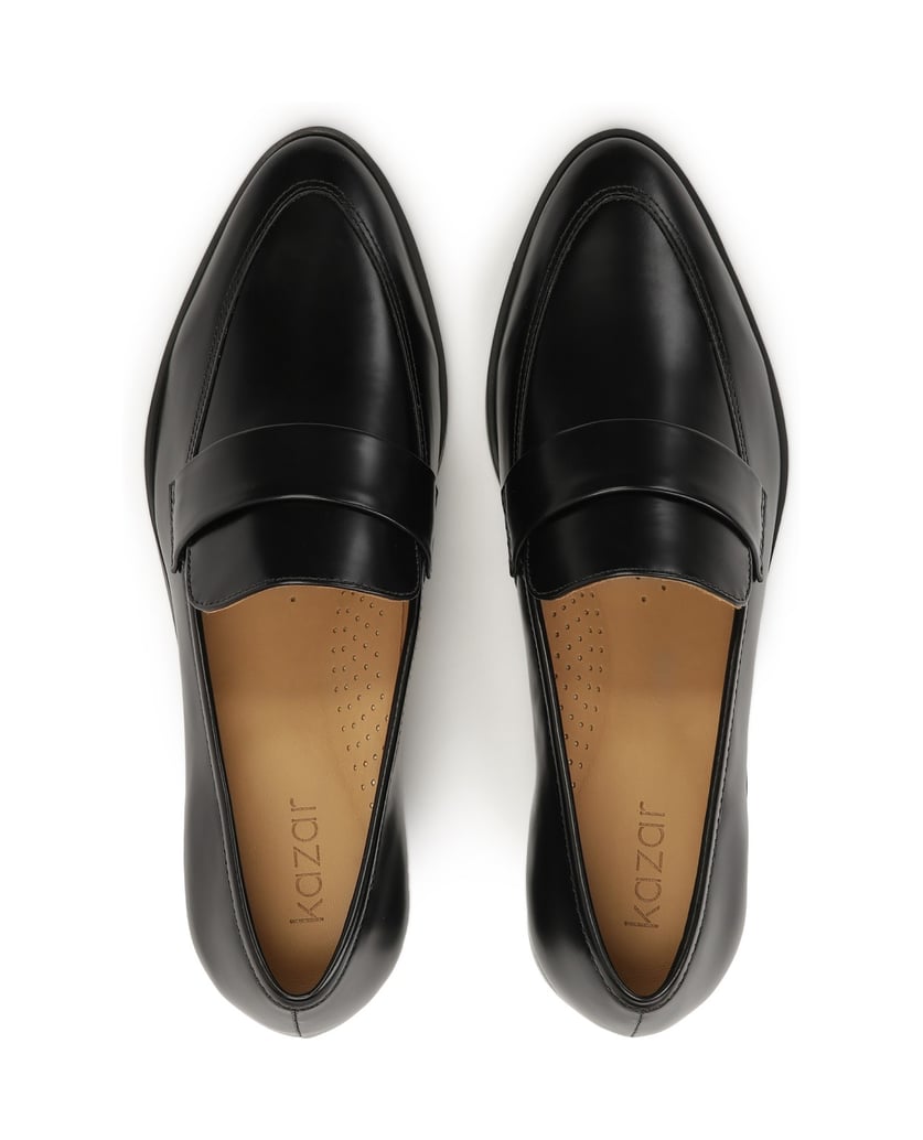 Kazar-Schwarze-Halbschuhe-zum-Schieben-aus-Leder-in-Schwarz-schwarz