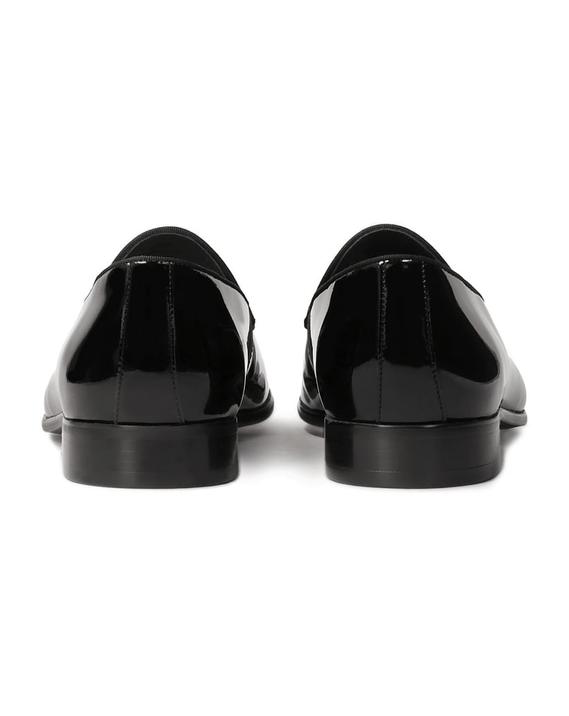 Kazar-Schwarze-Lack-Slipper-mit-Quasten-schwarz