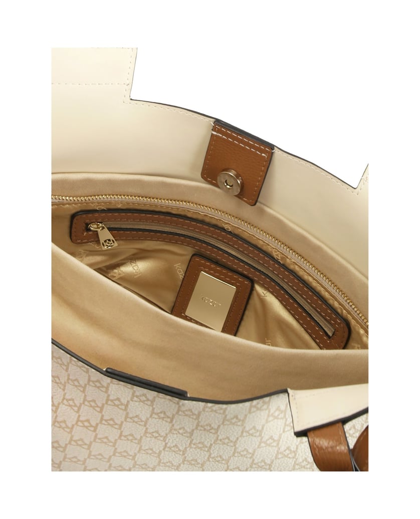 Kazar-Große-Tragetasche-mit-KAZAR-Monogrammen-beige