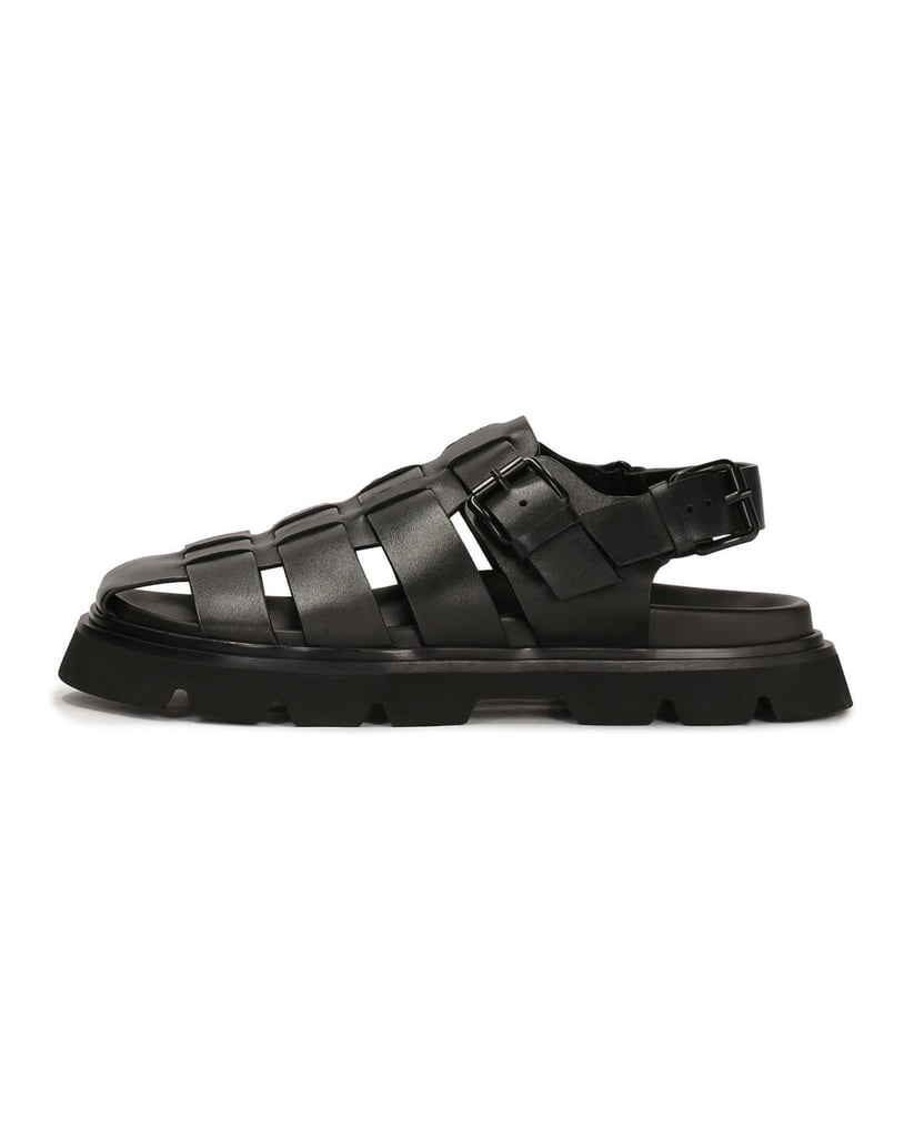 Kazar-Schwarze-Ledersandalen-mit-überzogenen-Zehen-schwarz