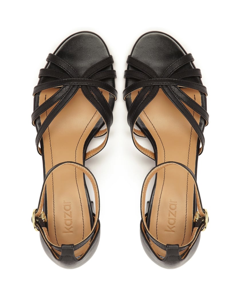 Kazar-Schwarze-Ledersandalen-mit-hohem-Absatz-schwarz