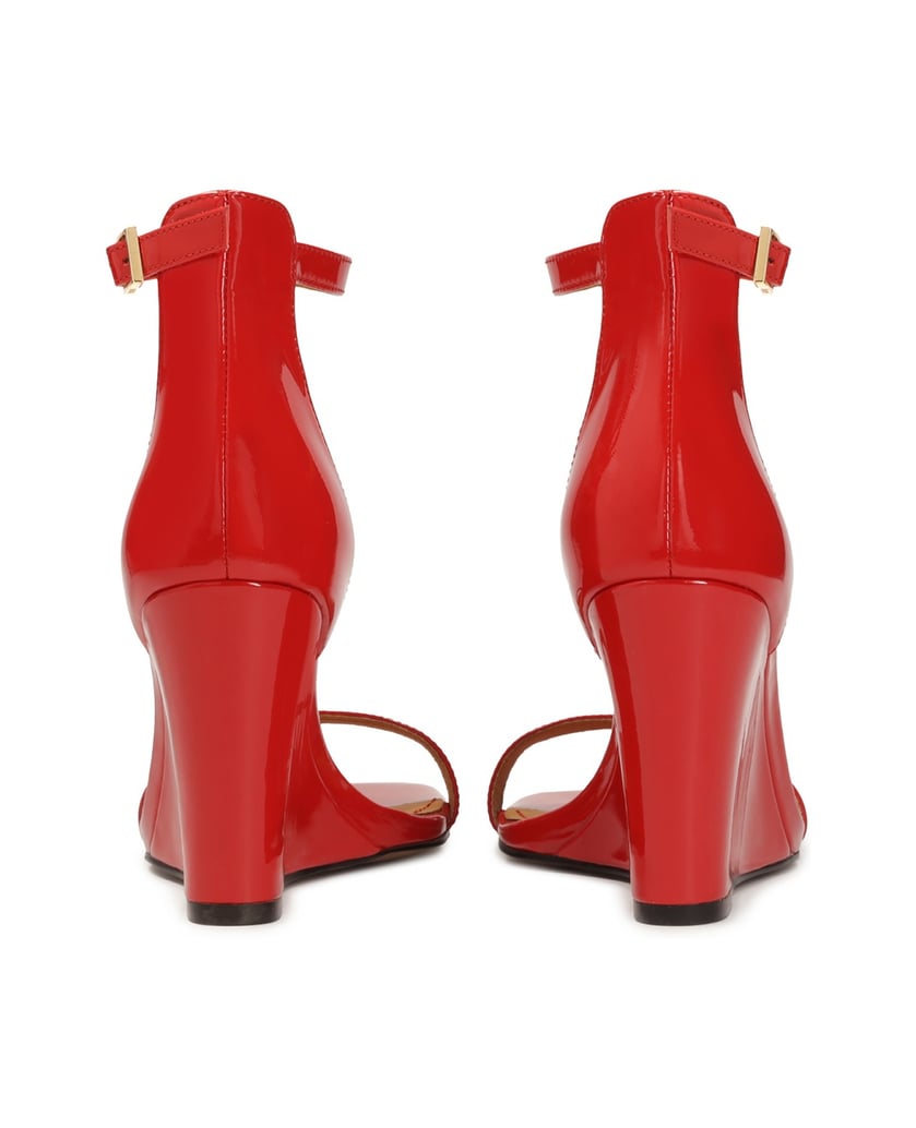 Kazar-Rote-Sandalen-aus-Lackleder-mit-Plateauabsatz-rot