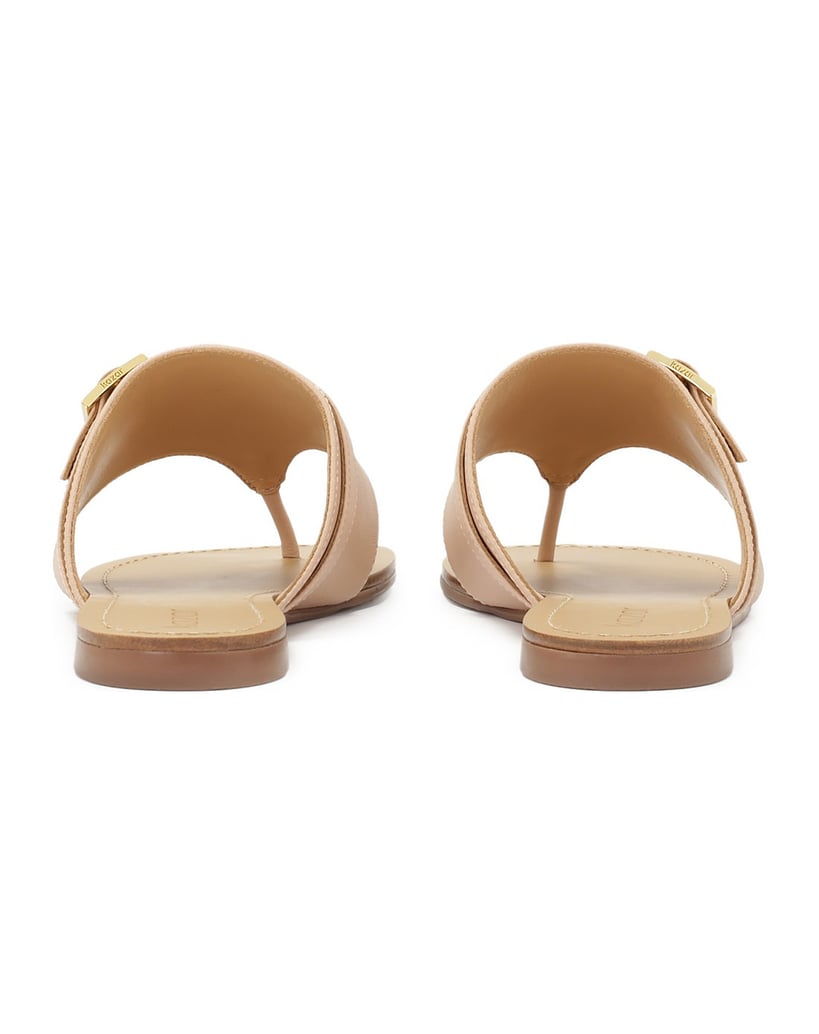 Kazar-Flache-Flip-Flops-aus-Leder-pink