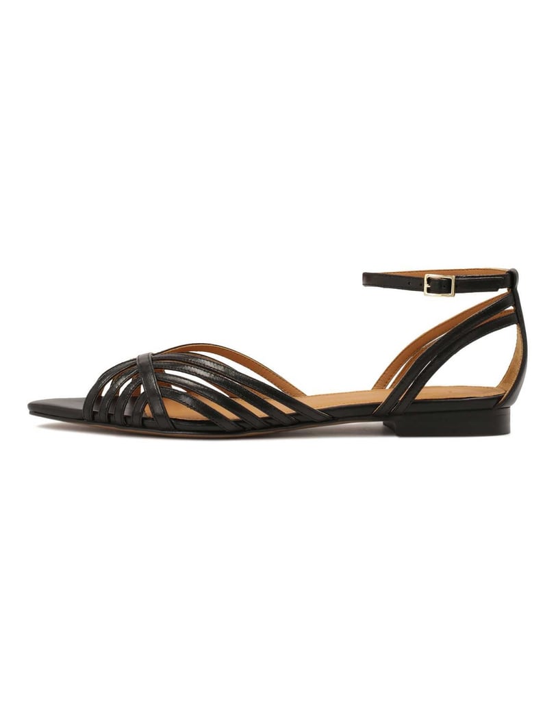 Kazar-Schwarze-Ledersandalen-mit-feinem-Schaft-schwarz