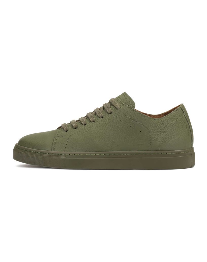 Kazar-Schnürsenkel-Sneaker-aus-natürlichem-Leder-oliv