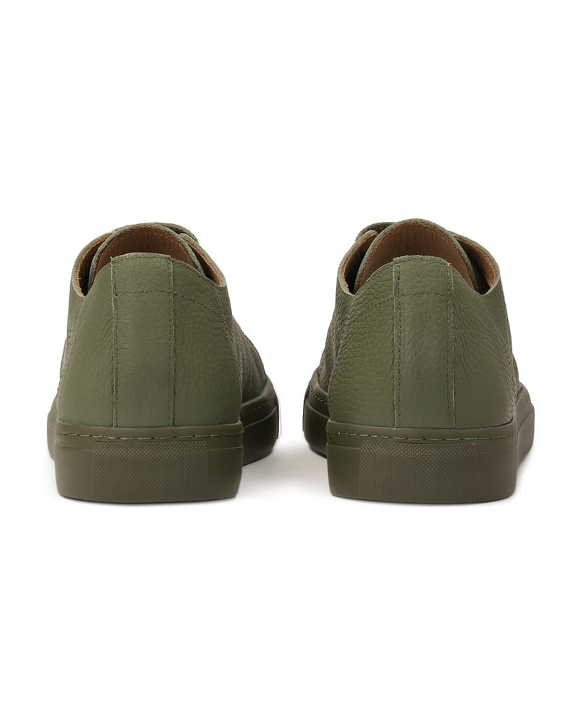 Kazar-Schnürsenkel-Sneaker-aus-natürlichem-Leder-oliv