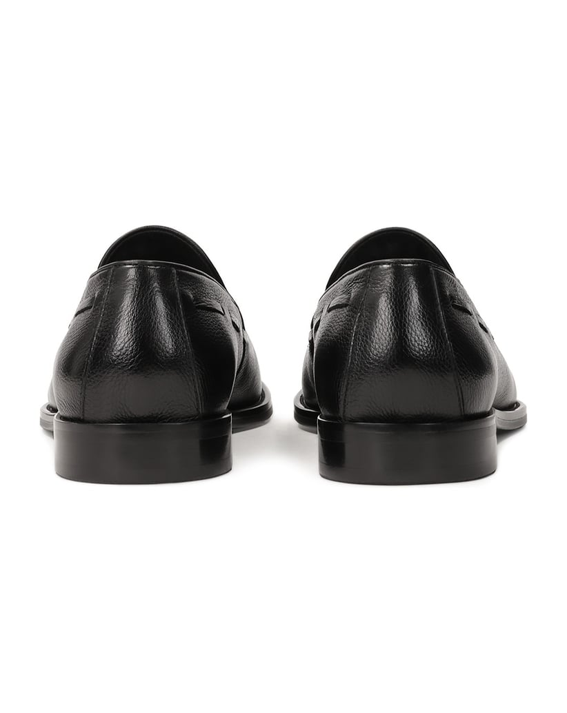 Kazar-Schwarze-Slipper-aus-Naturleder-schwarz