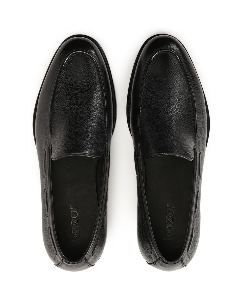 Kazar-Schwarze-Slipper-aus-Naturleder-schwarz