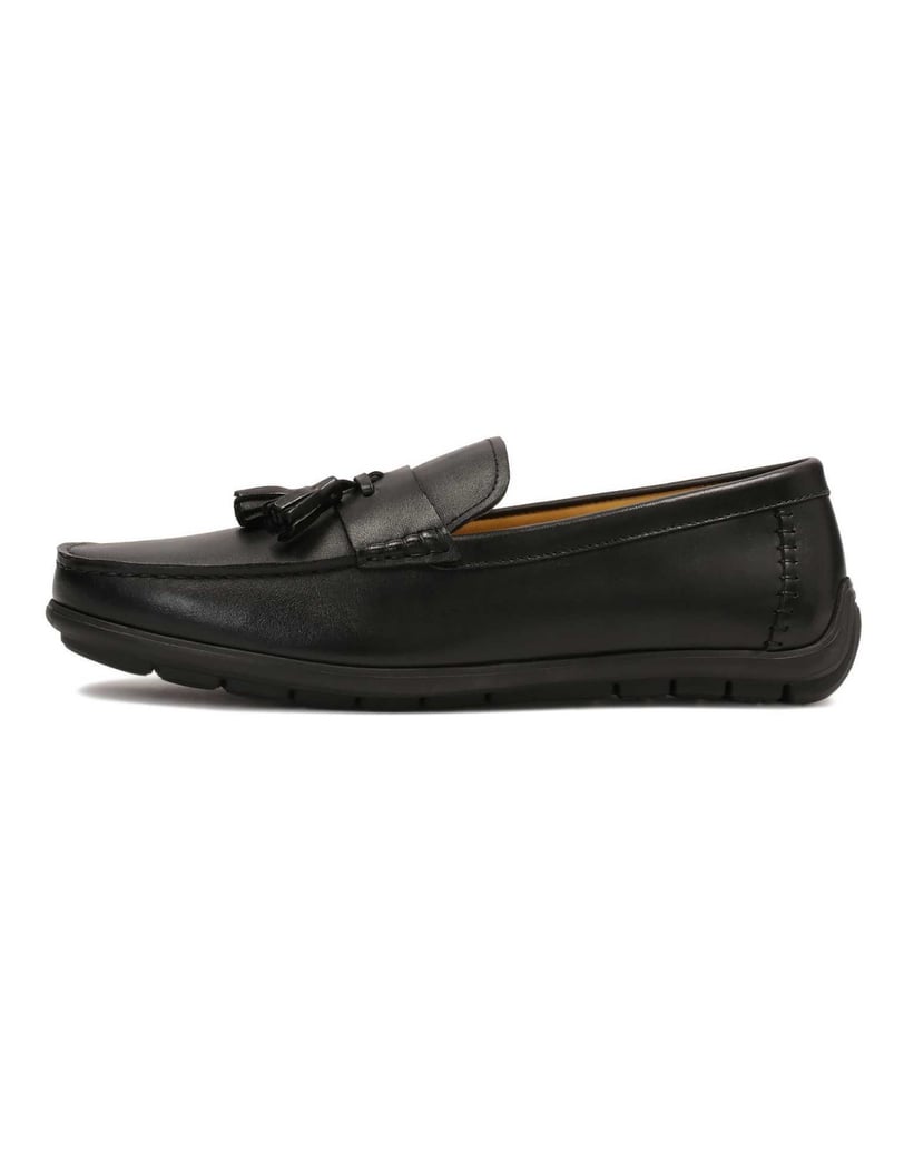 Kazar-Schwarze-Leder-Mokassins-mit-Quasten-schwarz