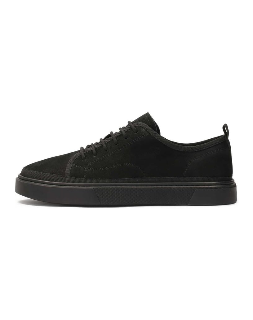 Kazar-Schwarze-Nubukleder-Sneakers-zum-Schnüren-schwarz