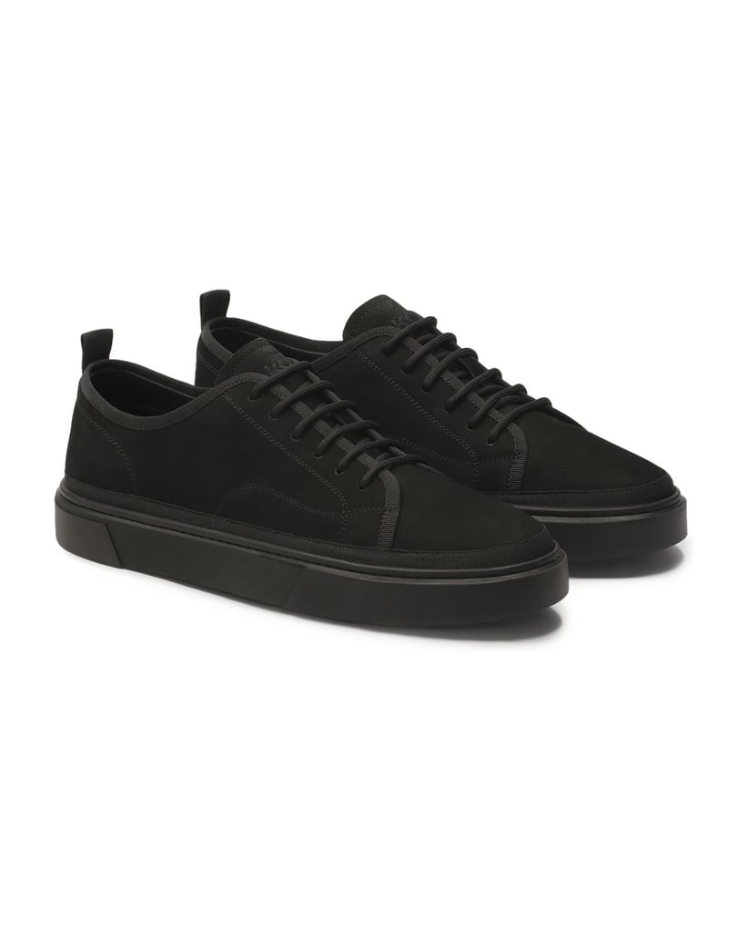 Kazar-Schwarze-Nubukleder-Sneakers-zum-Schnüren-schwarz