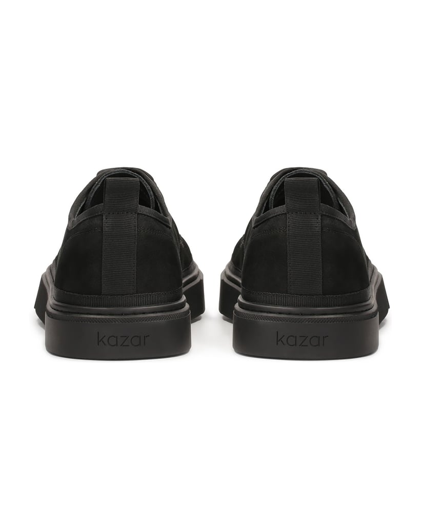 Kazar-Schwarze-Nubukleder-Sneakers-zum-Schnüren-schwarz