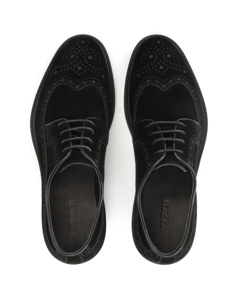 Kazar-Schwarze-Wildlederschuhe-mit-Verzierung-schwarz