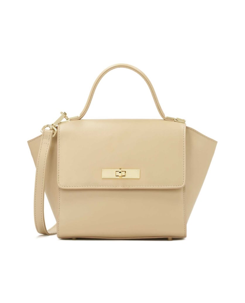 Kazar-Beigefarbene-Handtasche-mit-verlängerten-Seiten-beige