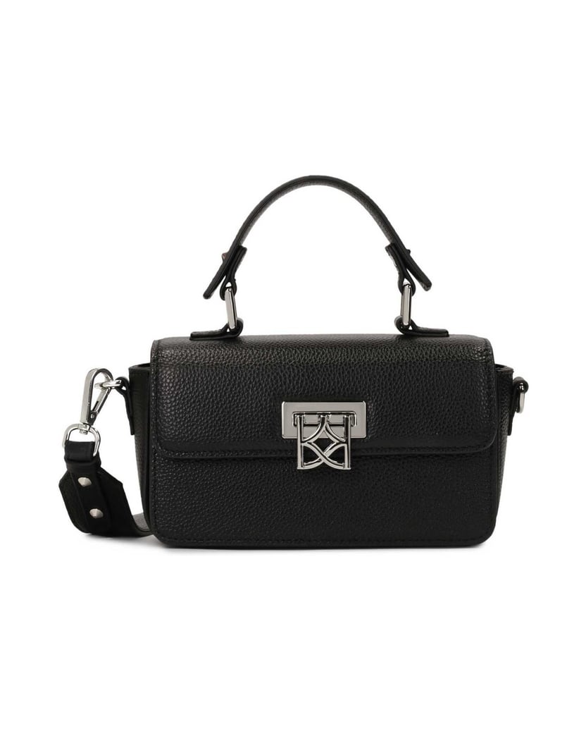 Kazar-Schwarze-Handtasche-mit-fester-regelmäßiger-Form-schwarz