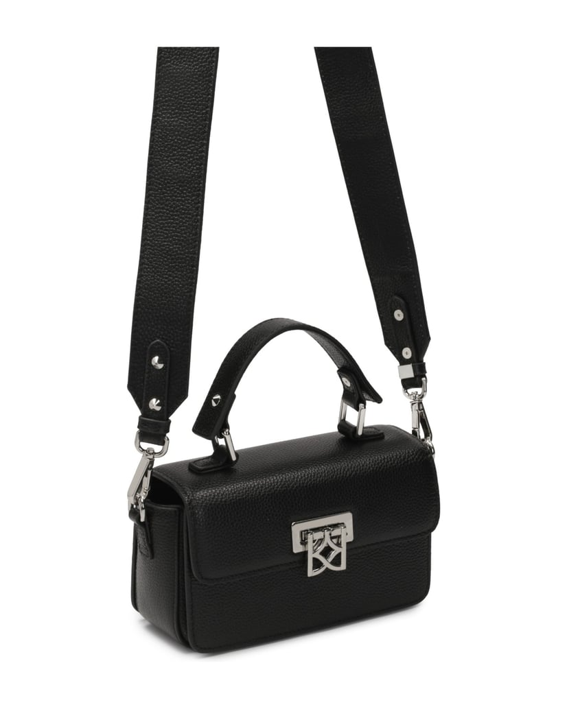 Kazar-Schwarze-Handtasche-mit-fester-regelmäßiger-Form-schwarz
