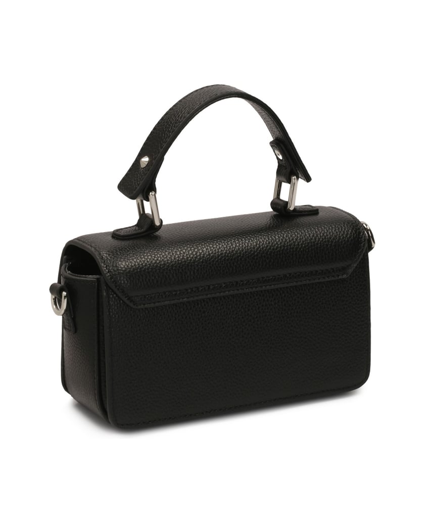 Kazar-Schwarze-Handtasche-mit-fester-regelmäßiger-Form-schwarz