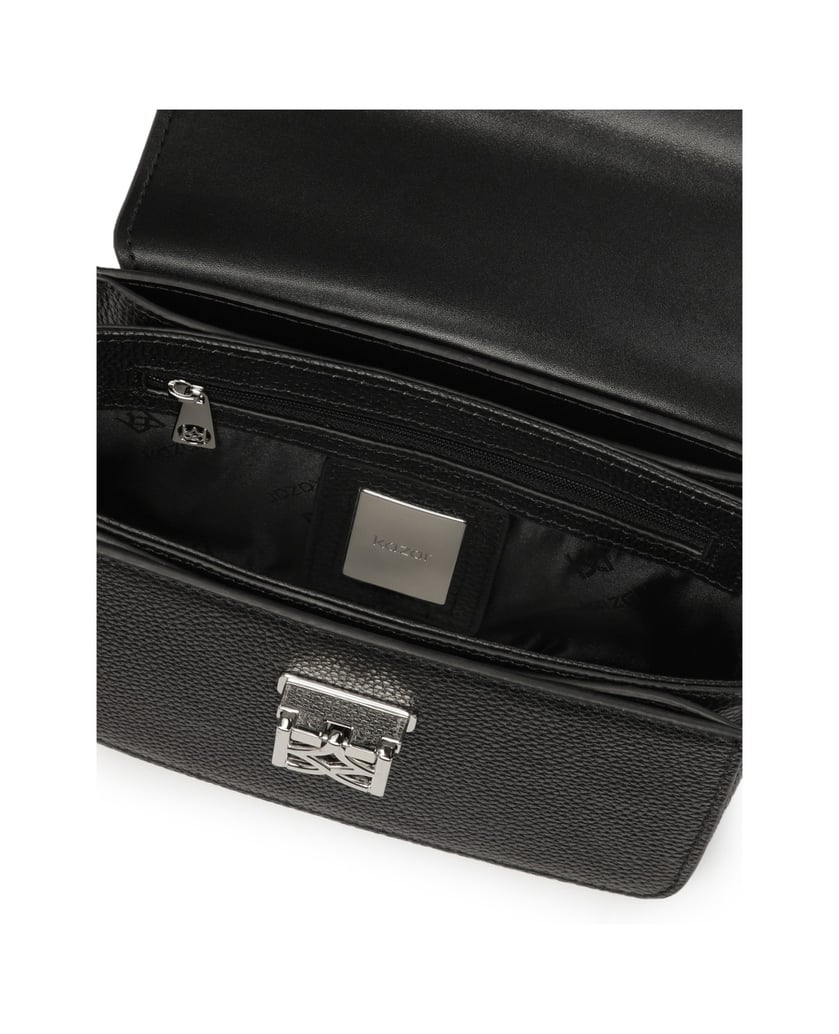 Kazar-Schwarze-Handtasche-mit-fester-regelmäßiger-Form-schwarz
