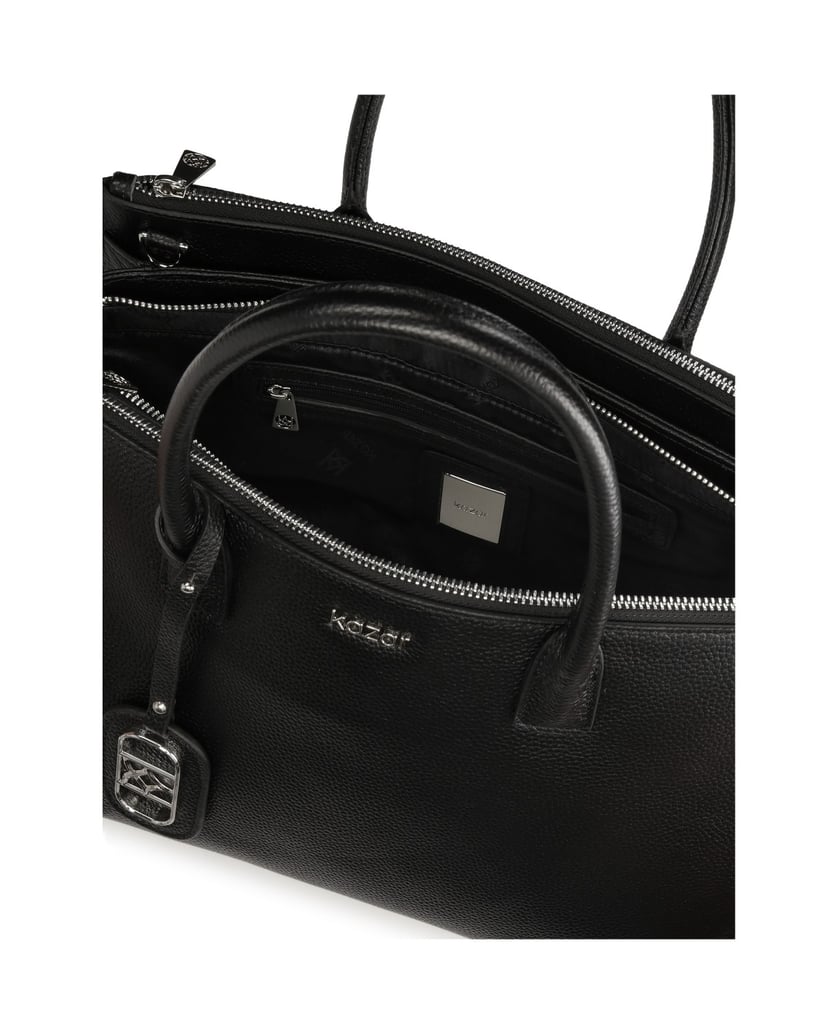 Kazar-Geräumige-Lederhandtasche-im-Business-Stil-schwarz