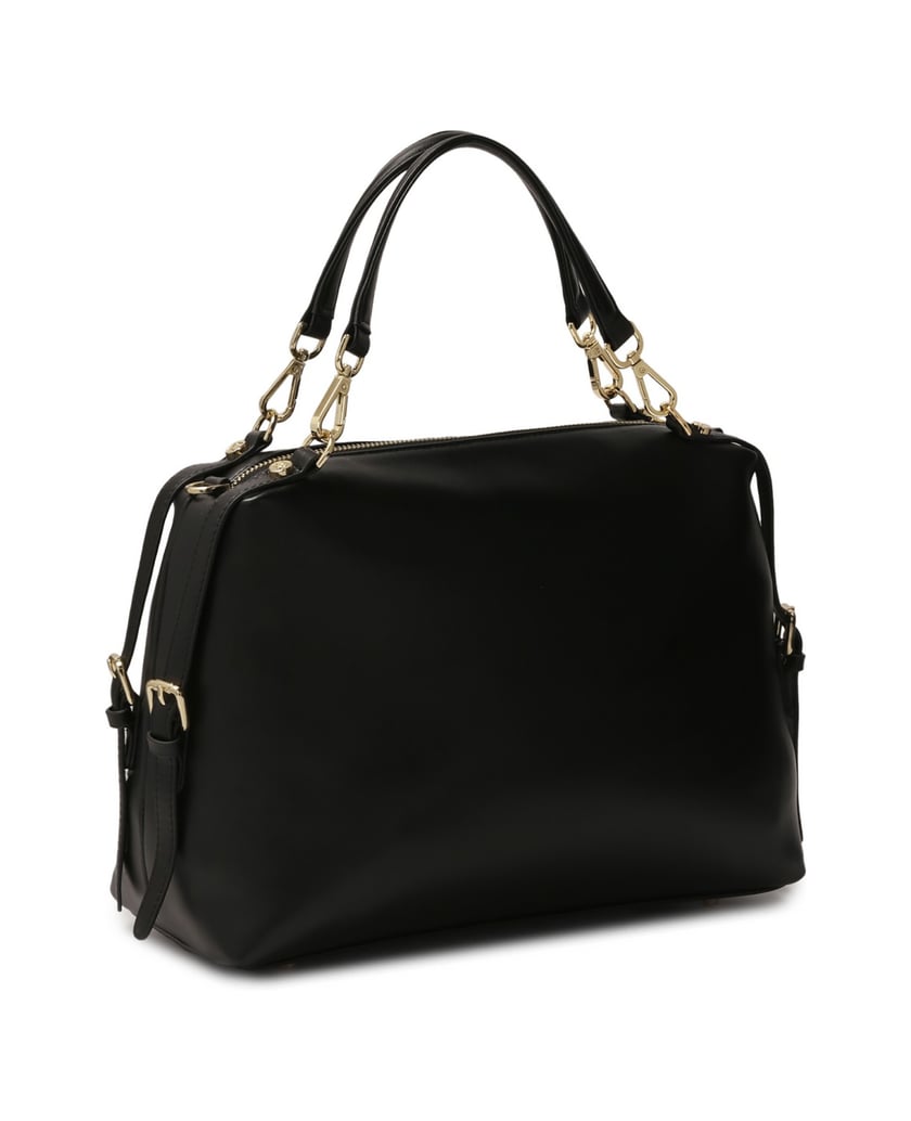 Kazar-Schwarze-Handtasche-aus-weichem-Leder-schwarz