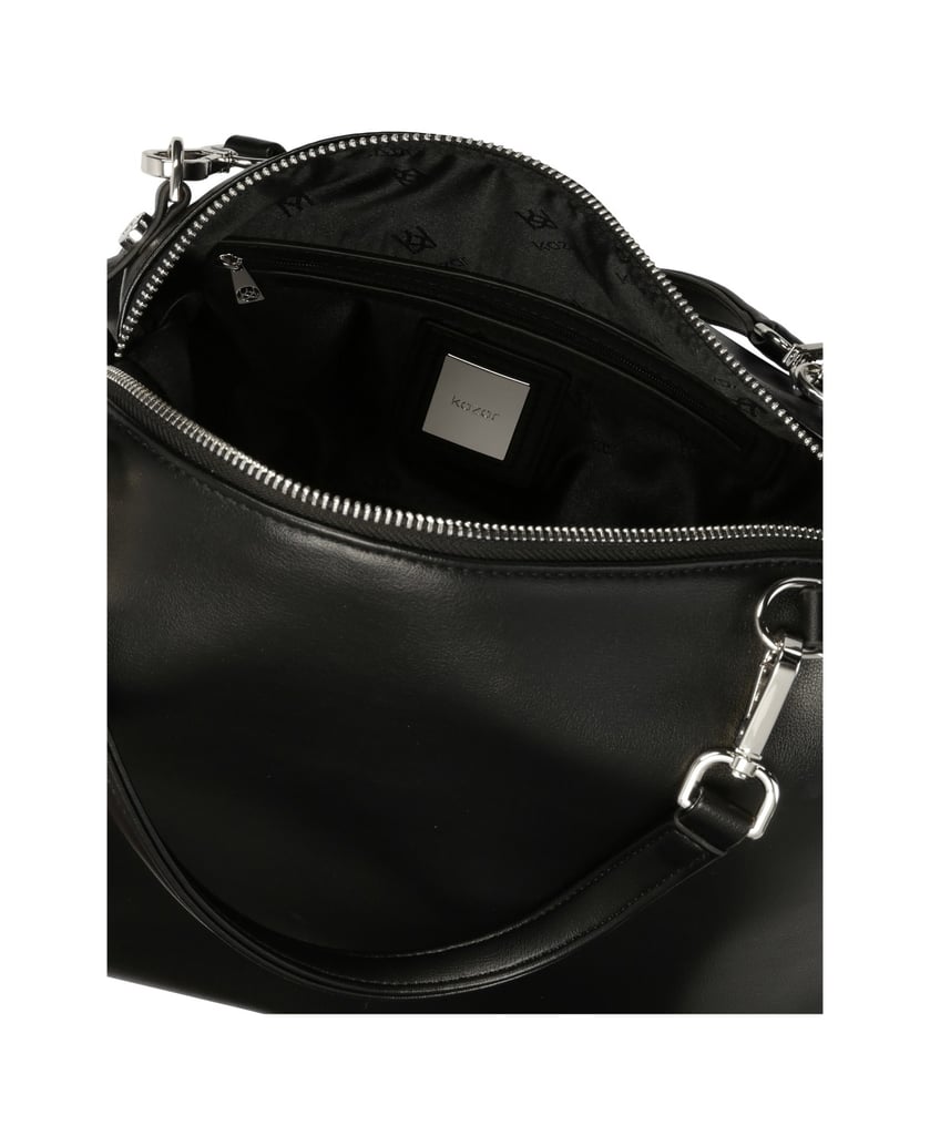 Kazar-Lässige,-geräumige-Handtasche-aus-weichem-Leder-schwarz