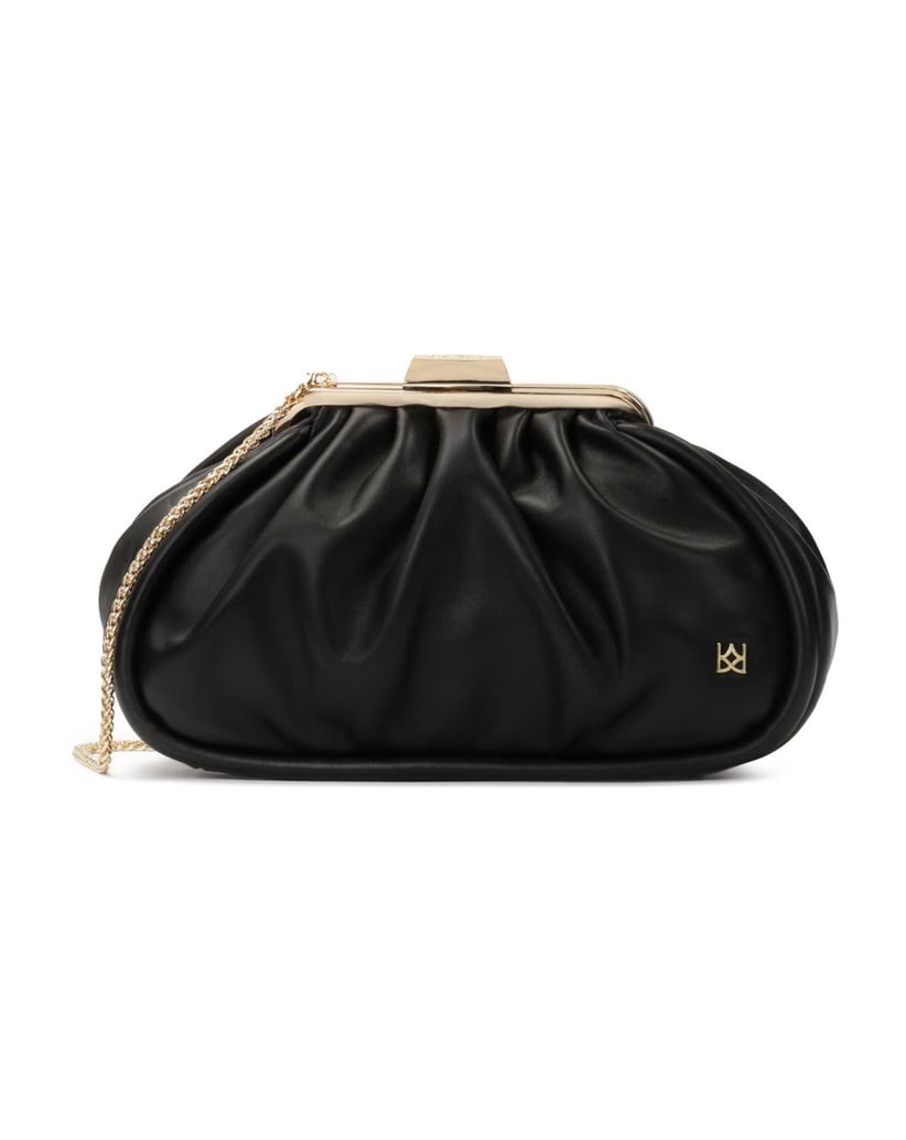 Kazar-Schwarze-Lederhandtasche-mit-Metallrahmen-schwarz